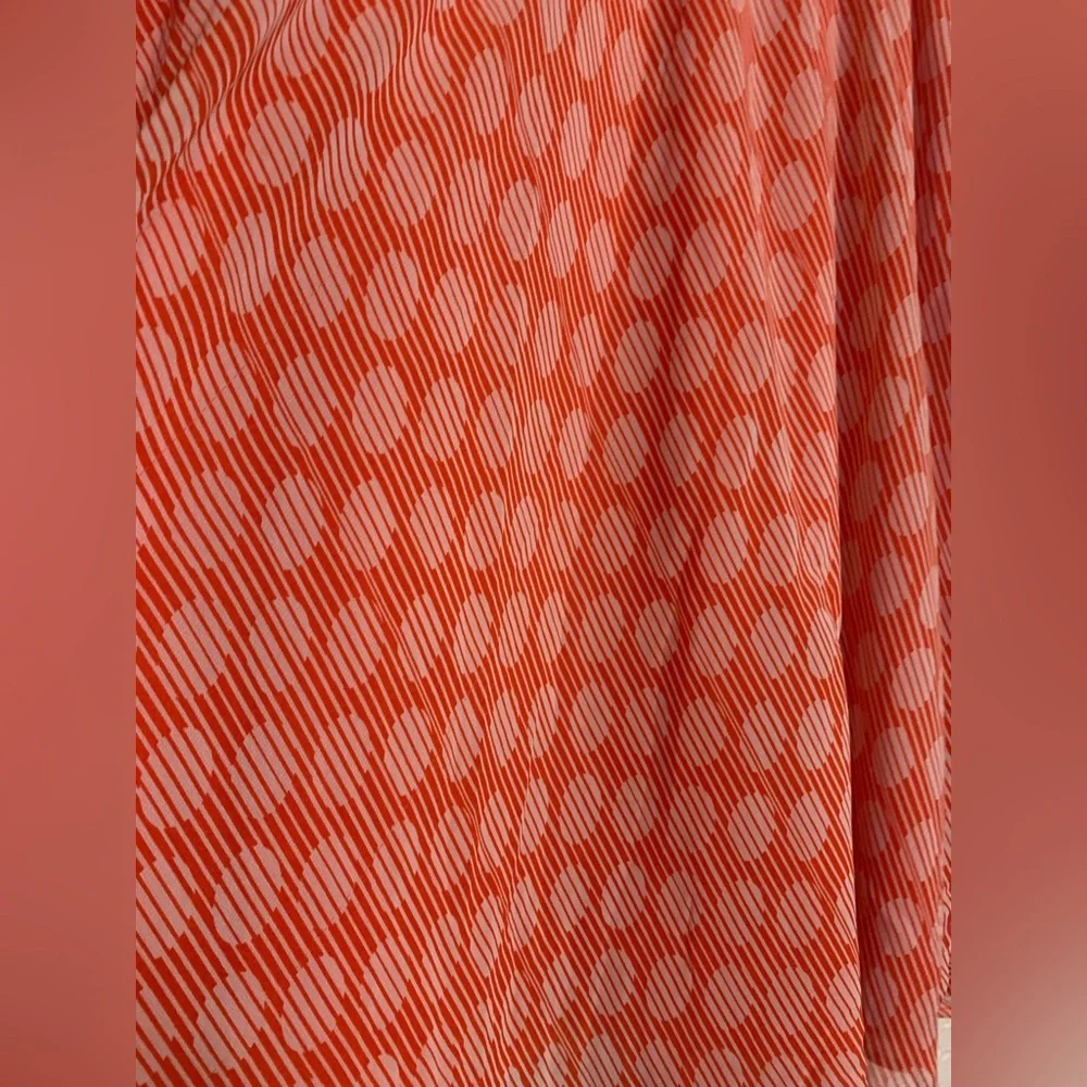 Liz Claiborne Skirt Size 8 Red White Polka Dot A Line Lined Art Deco